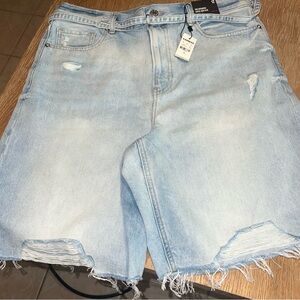 Express 90s Bermuda super high-rise shorts. Size 12. New with tags.